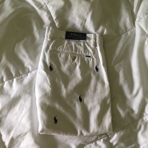 slim fit Ralph Lauren polo White chino pants 33x32